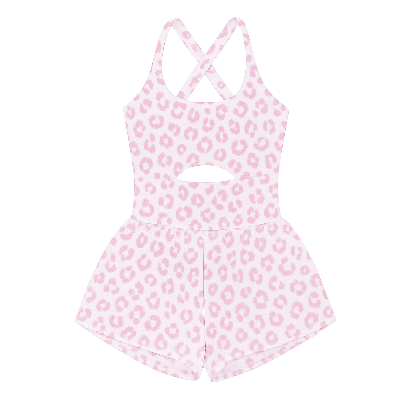 Haddie Romper - Pink Leopard