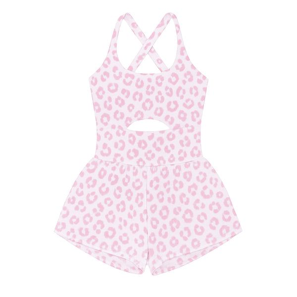 Haddie Romper - Pink Leopard