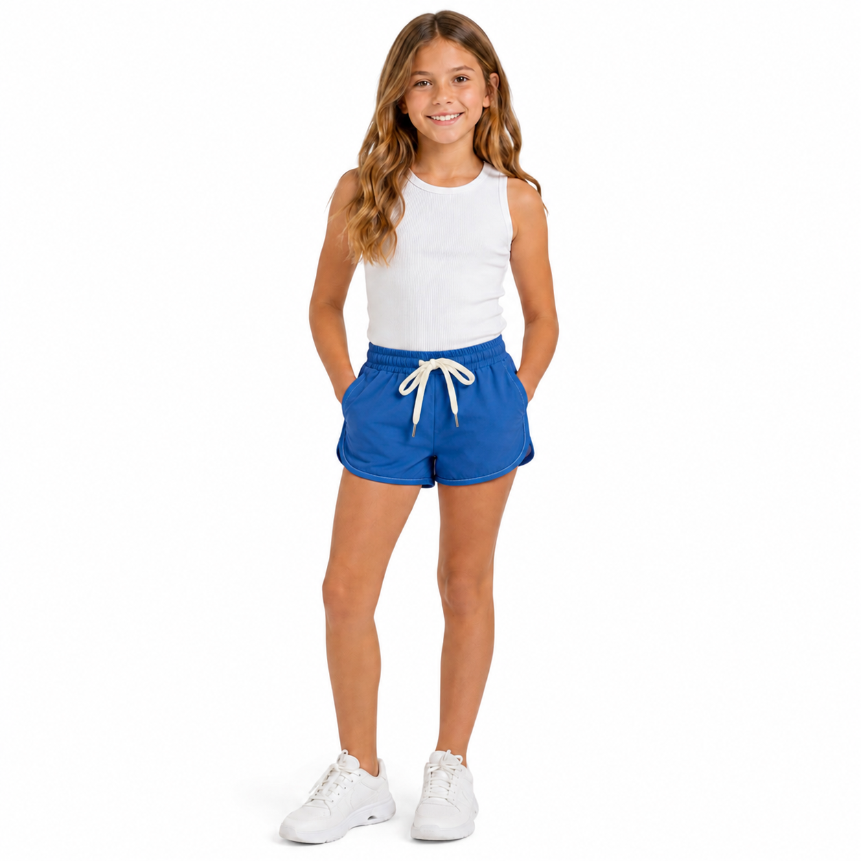 Blue Athletic Kid Shorts