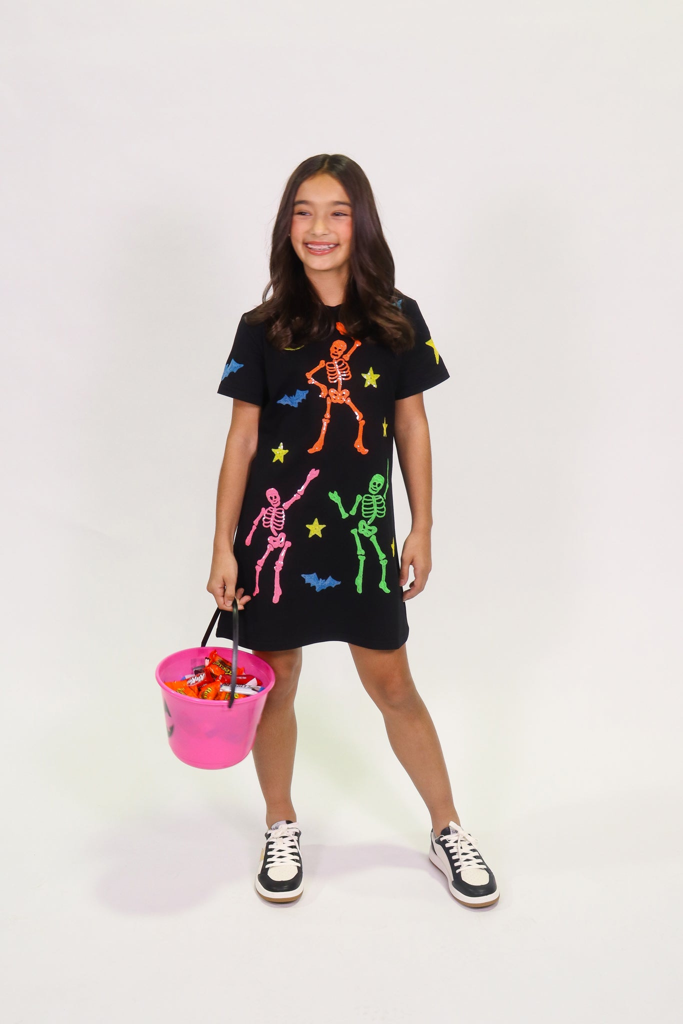 Kids' Black Skeleton Dress