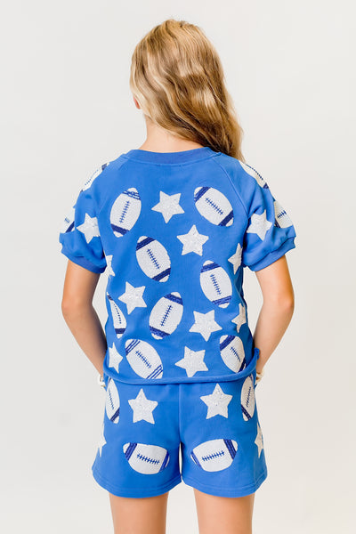 Royal Blue Football Top