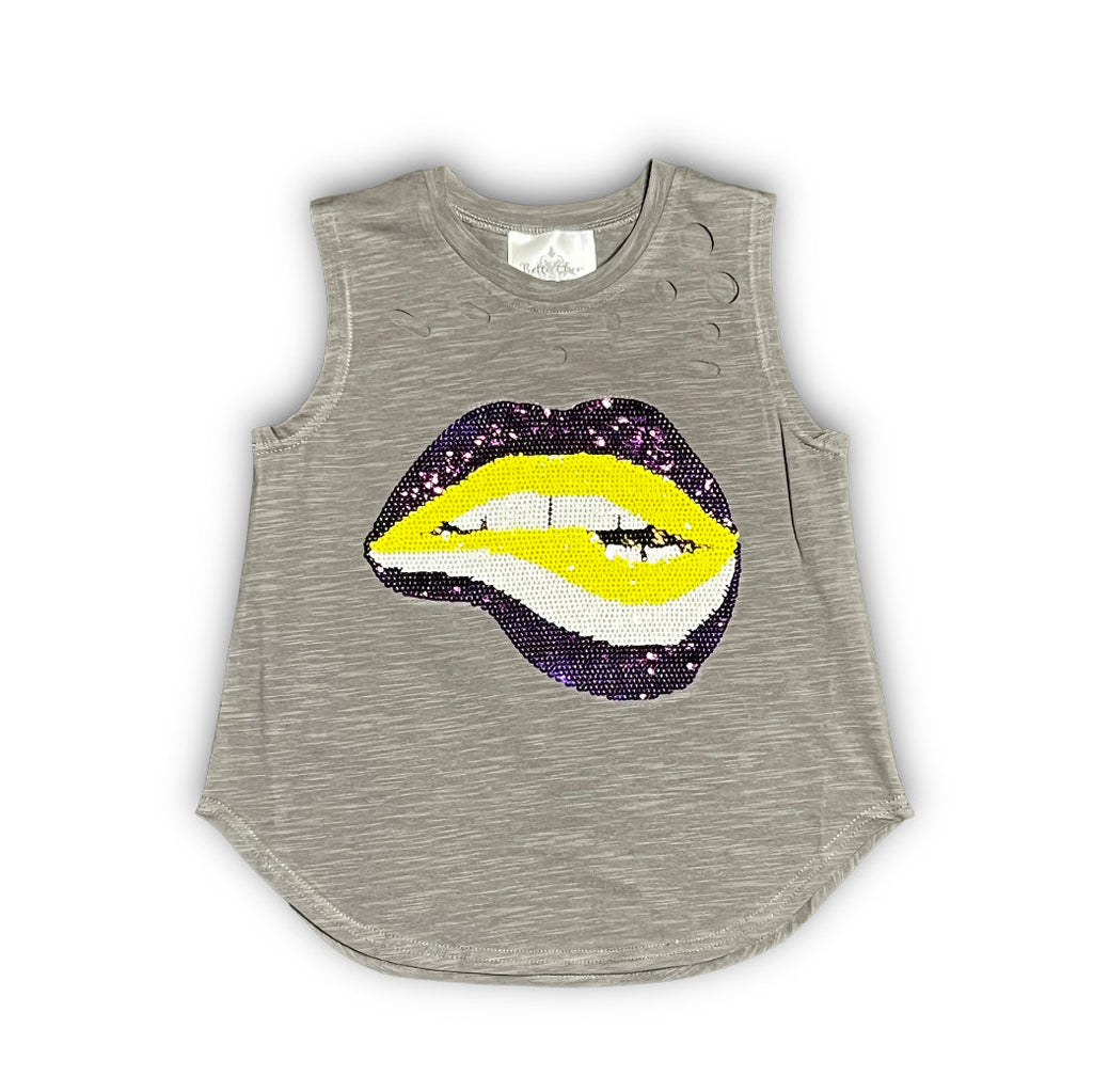 Lips Sequin Kid's Tank