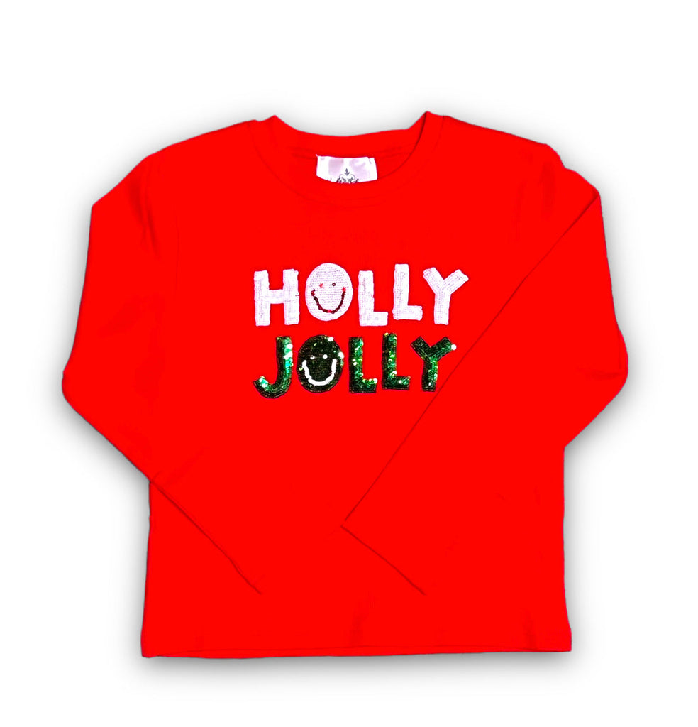 Holly Jolly Long Sleeve Sequin Shirt
