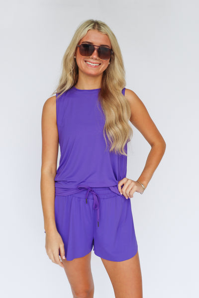 Purple Butterfly Shorts