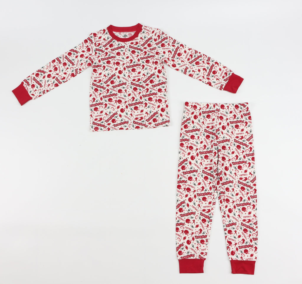 Red and White Football Pajamas