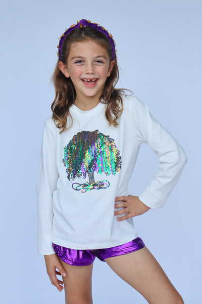 Mardi Gras Sequin Tree Long Sleeve