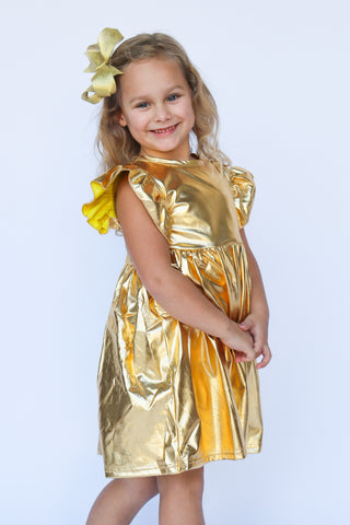 Gold Metallic Dress