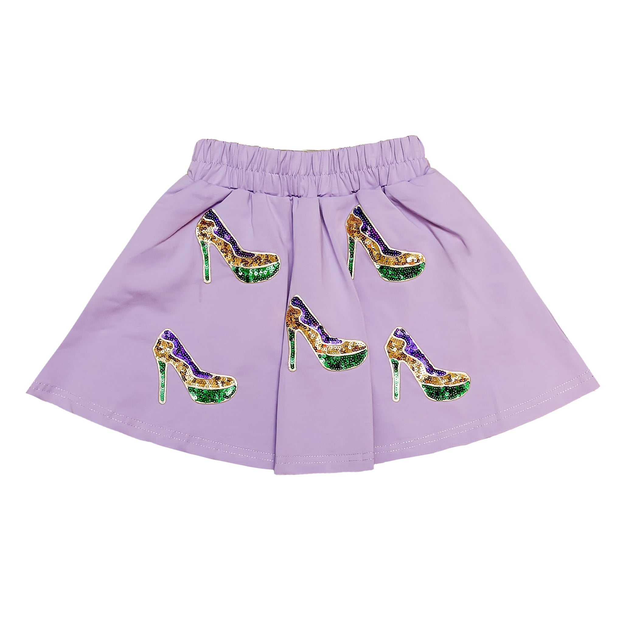 Women's Sequin Heels Skort - Mardi Gras
