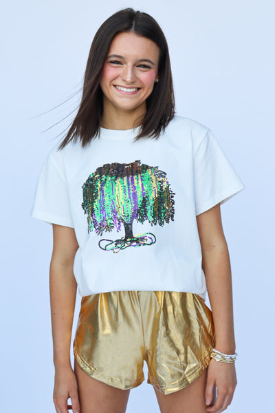 Mardi Gras Sequin Tree Shirt