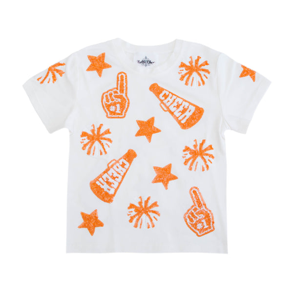 Orange and White Cheer Shirt