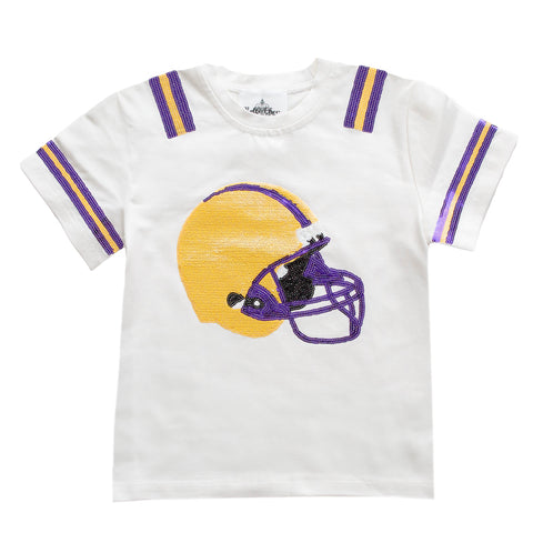 Purple And Yellow Helmet Kid Shirt