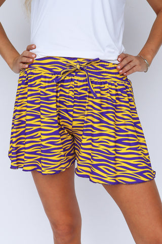 Tiger Striped Butterfly Shorts