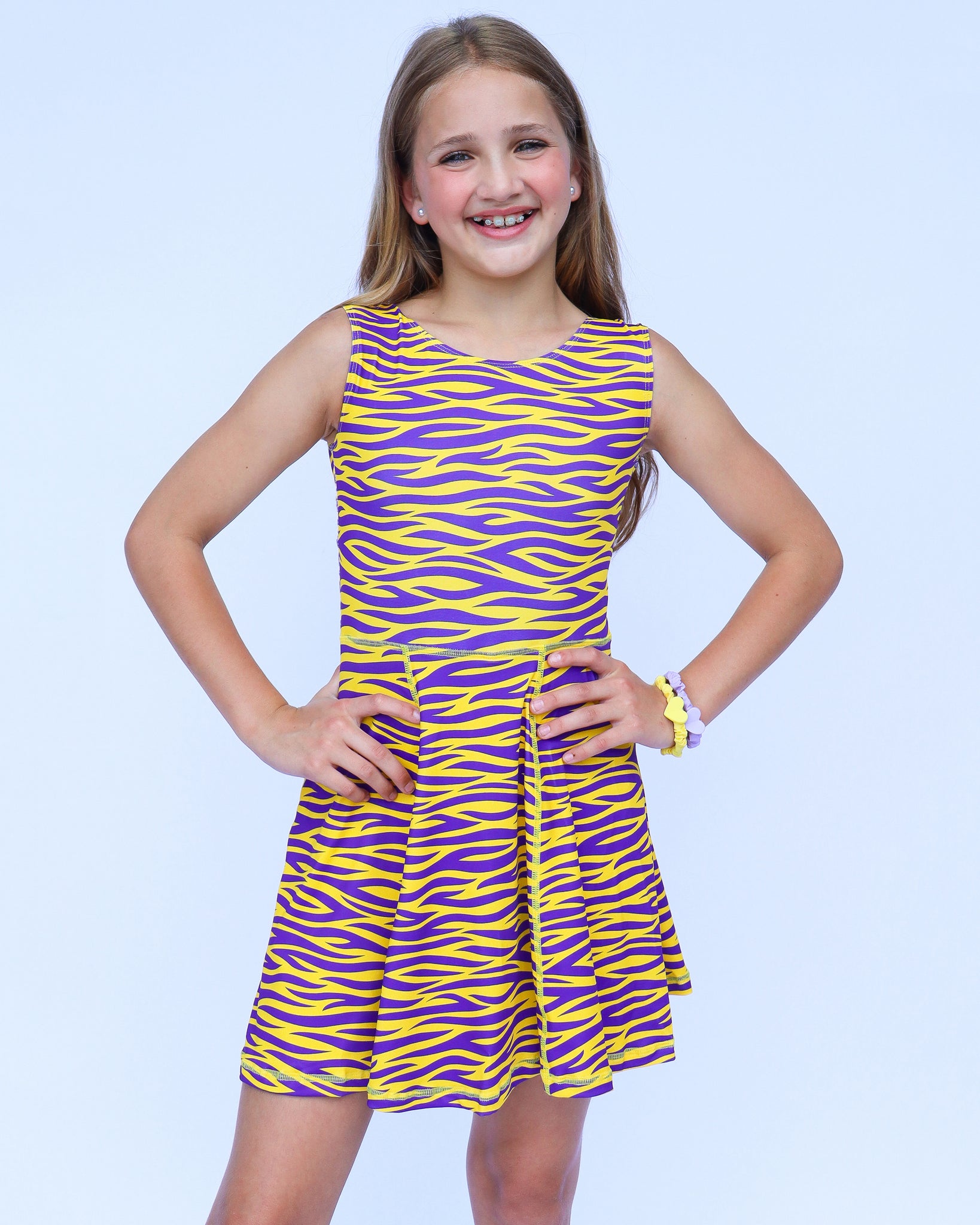 Kids' Haddie Romper - Tiger Striped