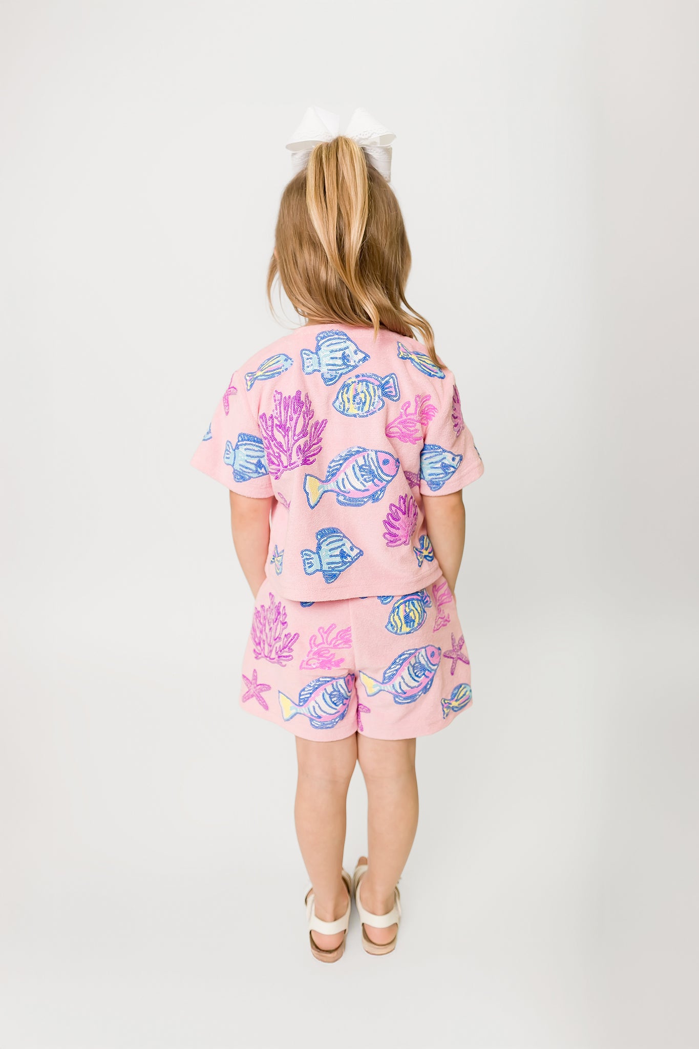 Under the Sea Terry Cloth Top - Light Pink