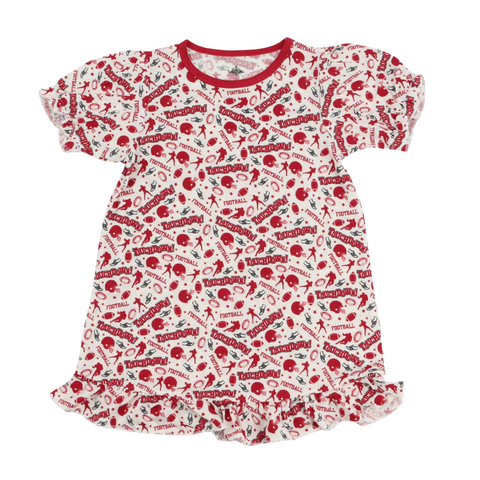 Red and White Football Play Dress