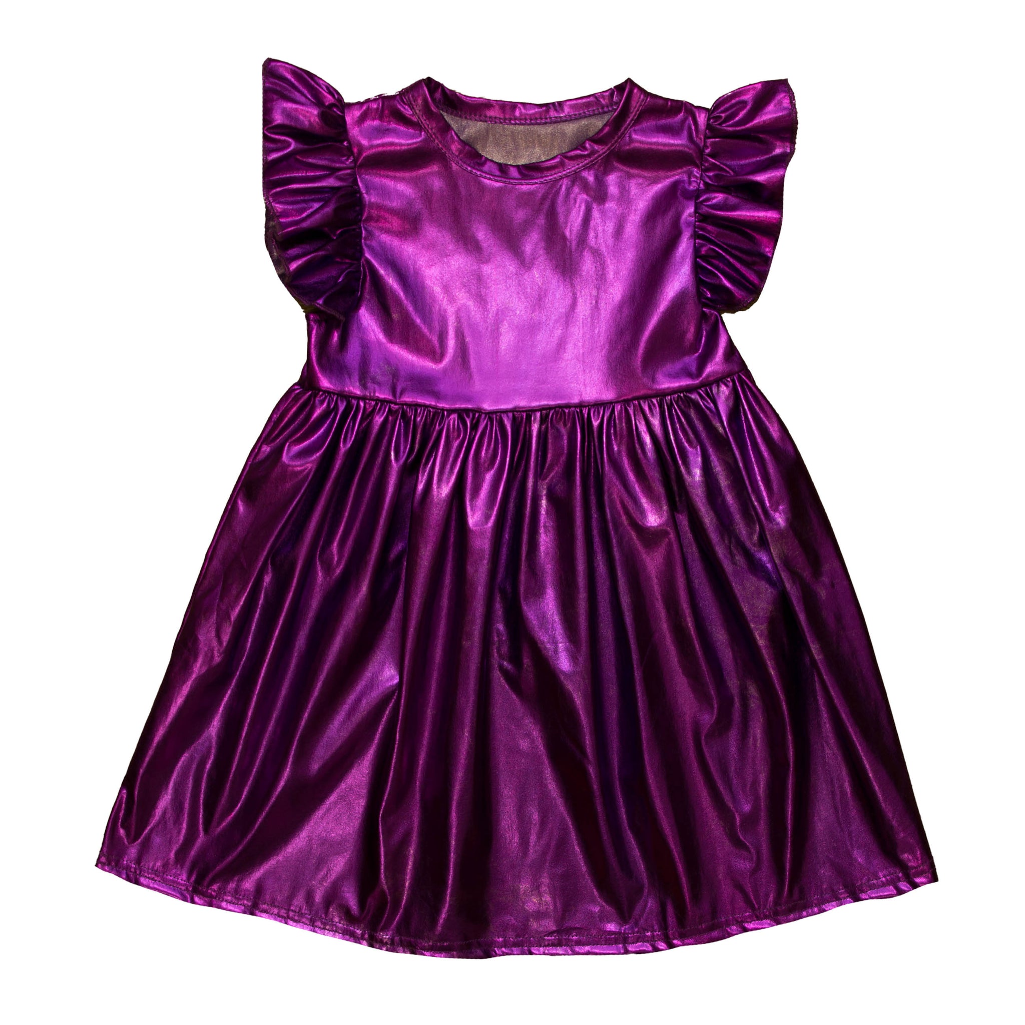 Women's purple metallic dress
