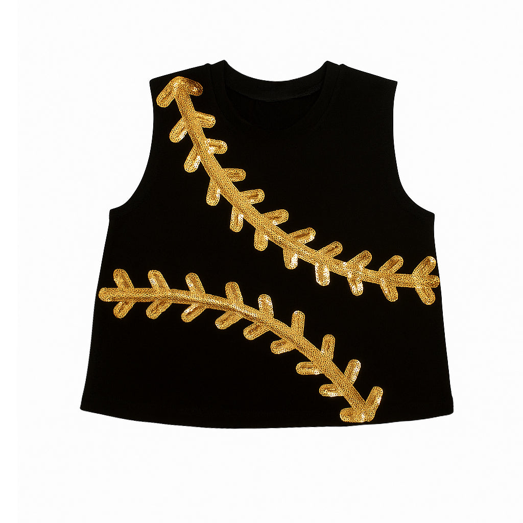 Baseball Black and Gold Tank
