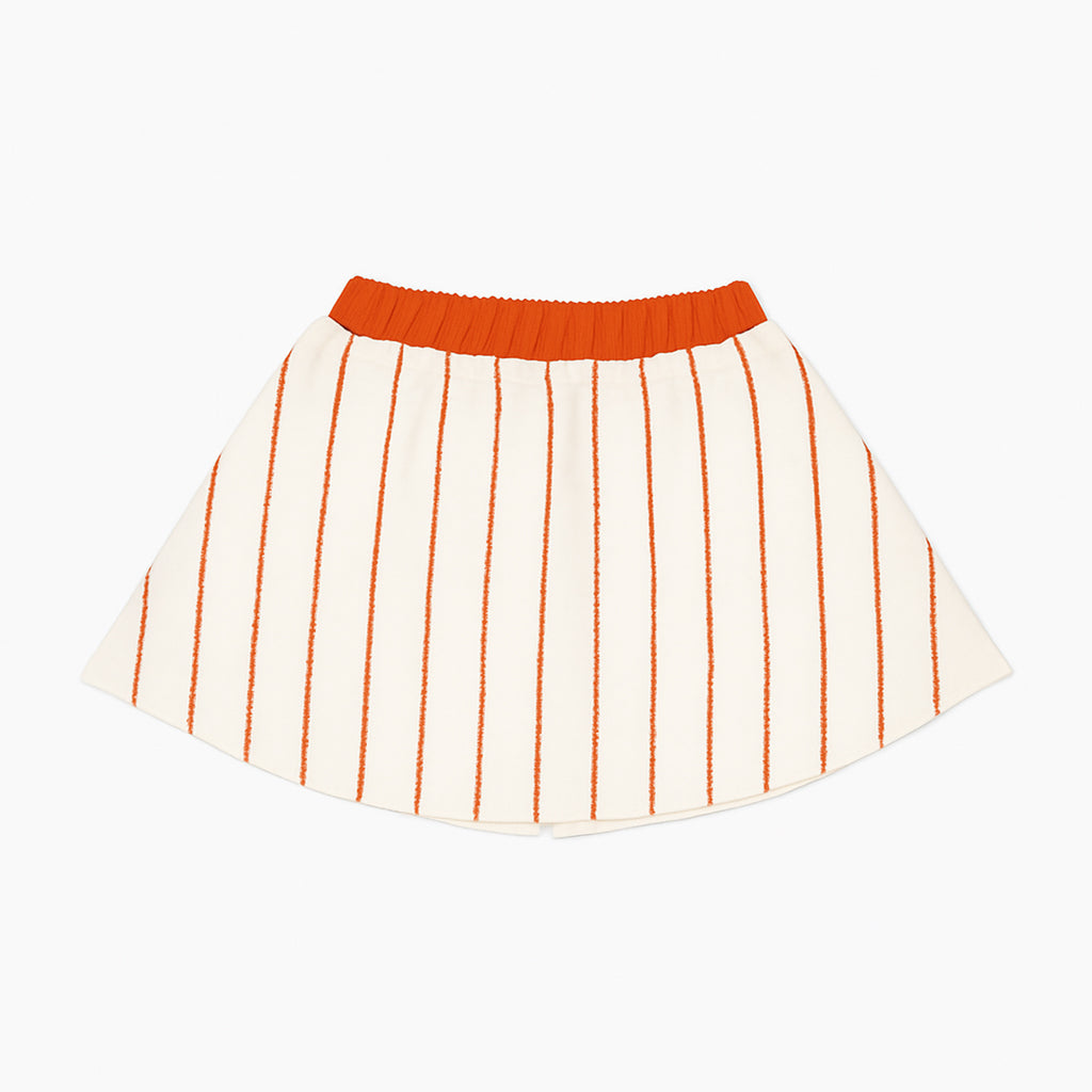 Baseball Burnt Orange Striped Skort