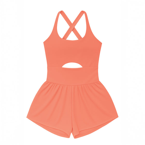 Haddie Romper - Tangerine