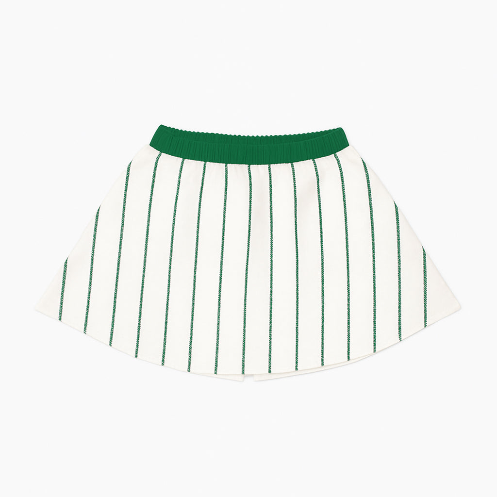 Baseball Green Striped Skort