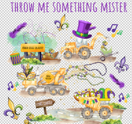Mardi Gras Tractor Modal Kid Shirt