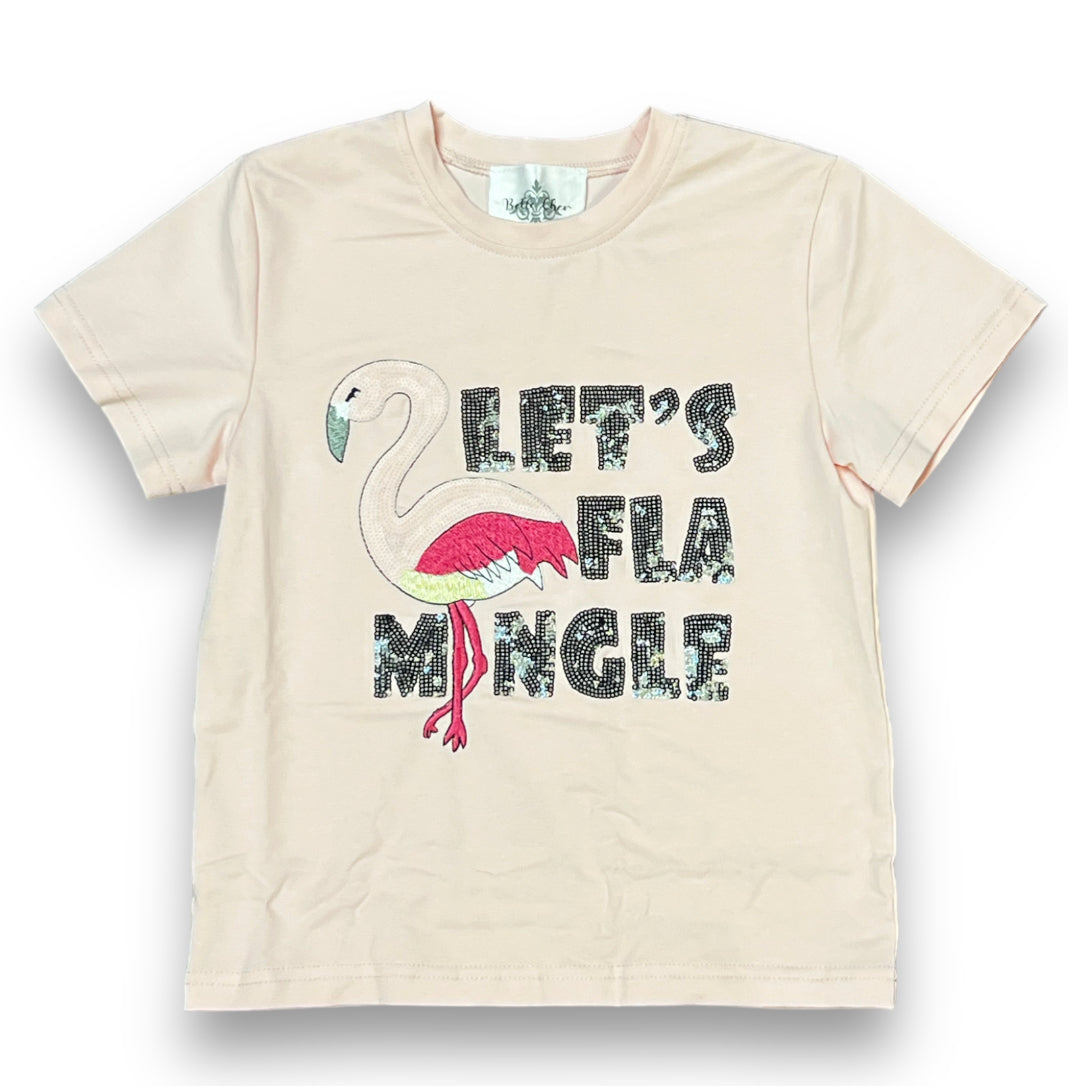 Flamingo Sequin Kid Shirt