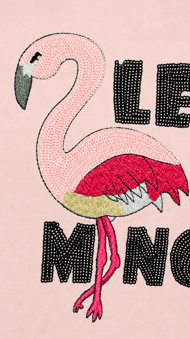 Flamingo Sequin Adult Shirt