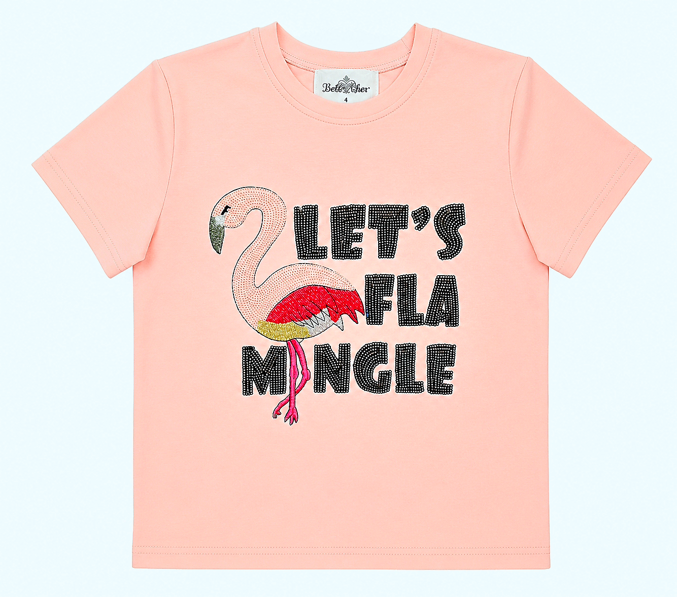 Flamingo Sequin Adult Shirt