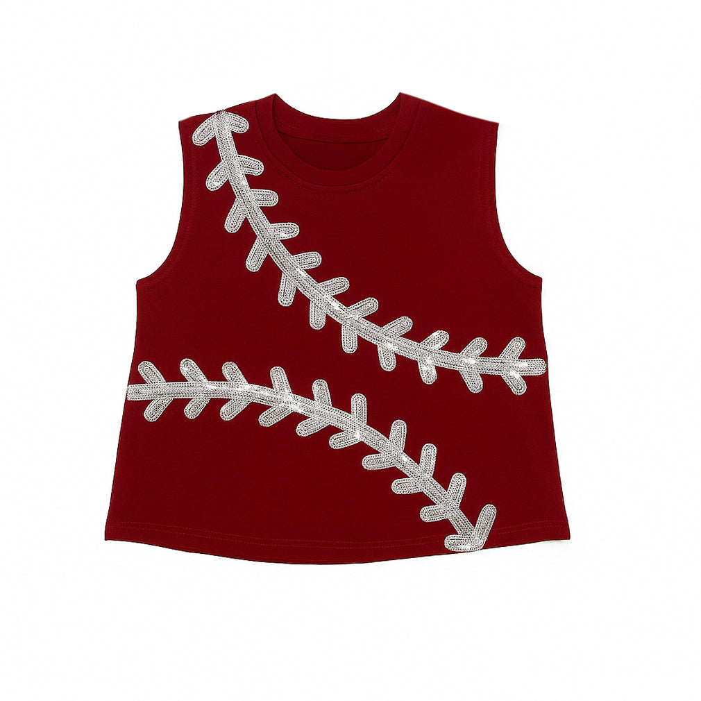 Baseball Maroon Tank