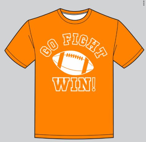 Boy Go, Fight, Win Orange Shirt