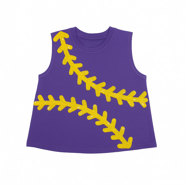 Baseball Purple Tank