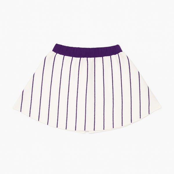 Baseball Purple Striped Skort