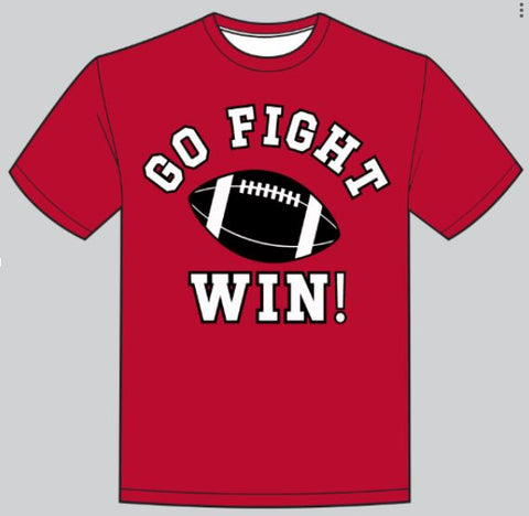 Boy Go, Fight, Win Red And Black Shirt