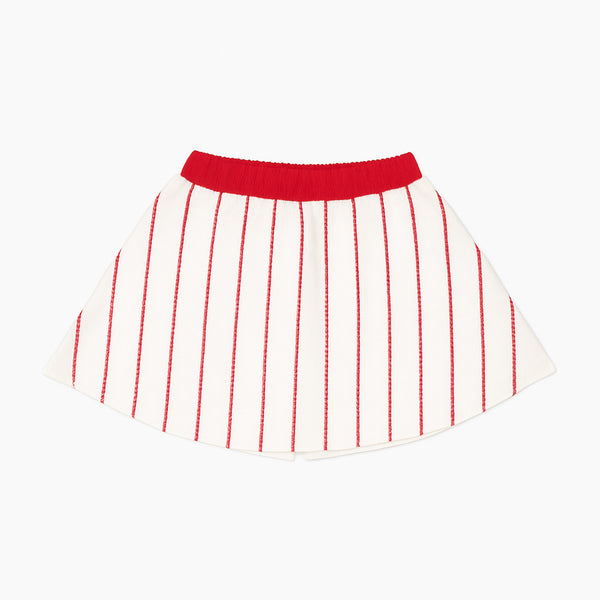 Baseball Red Striped Skort