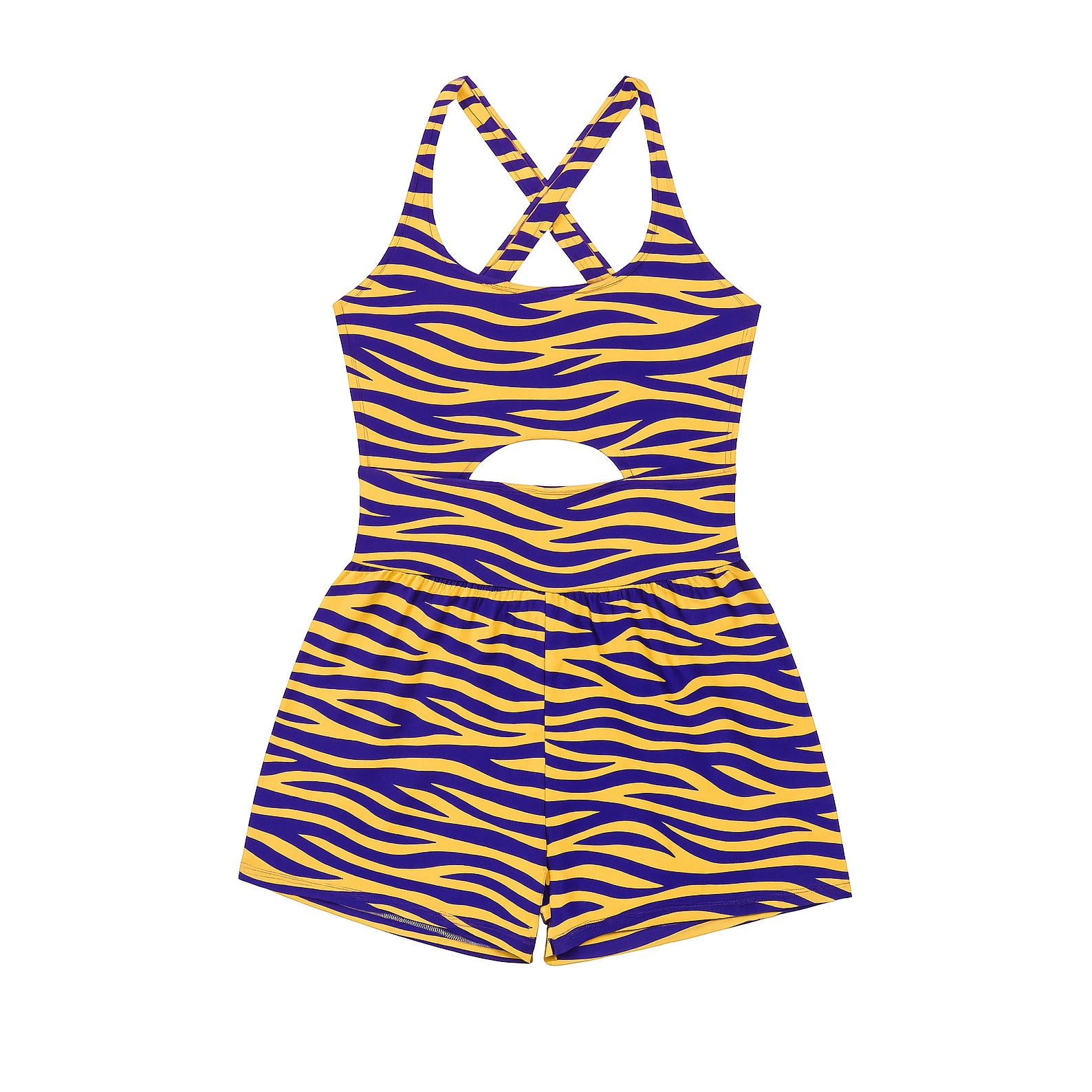 Kids' Haddie Romper - Tiger Striped