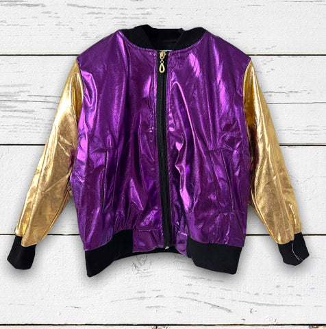 Purple and Gold Metallic Adult Jacket