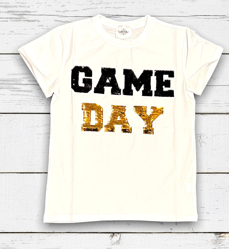 Black and Gold Gameday Adult Shirt
